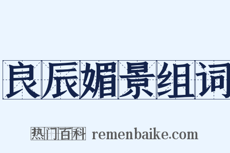 良辰媚景组词是什么意思的图片